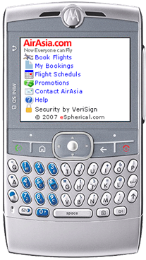 Figure 3: Mobile AirAsia Portal